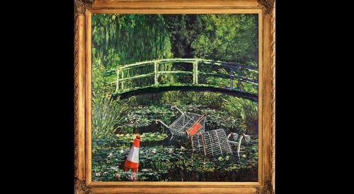 BANKSY'S "SHOW ME THE MONET" SOLD FOR £ 7.5M!