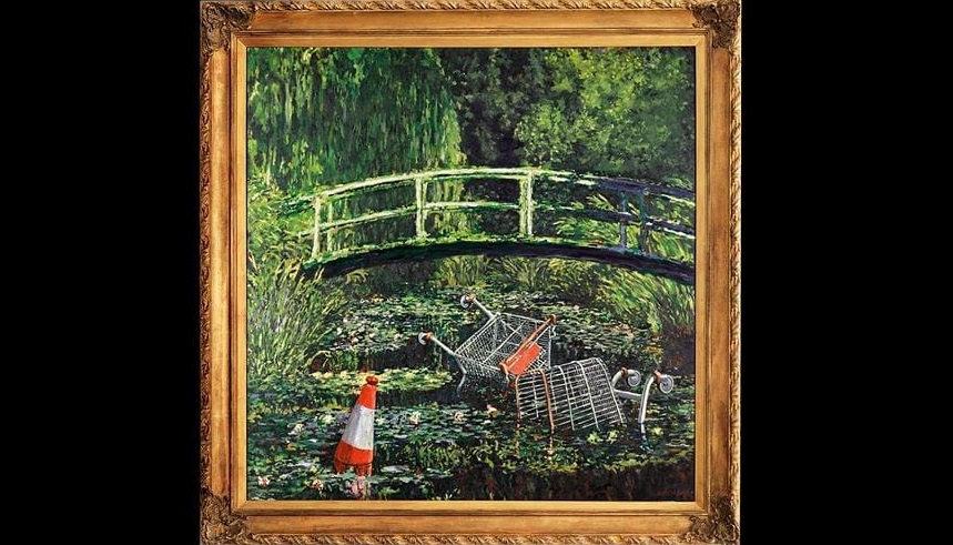 BANKSY'S "SHOW ME THE MONET" SOLD FOR £ 7.5M!